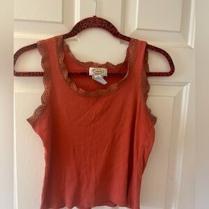 orange tank top